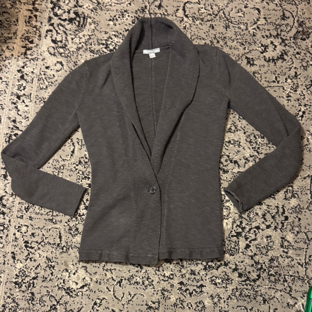 James Perse Charcoal Knit Cardigan